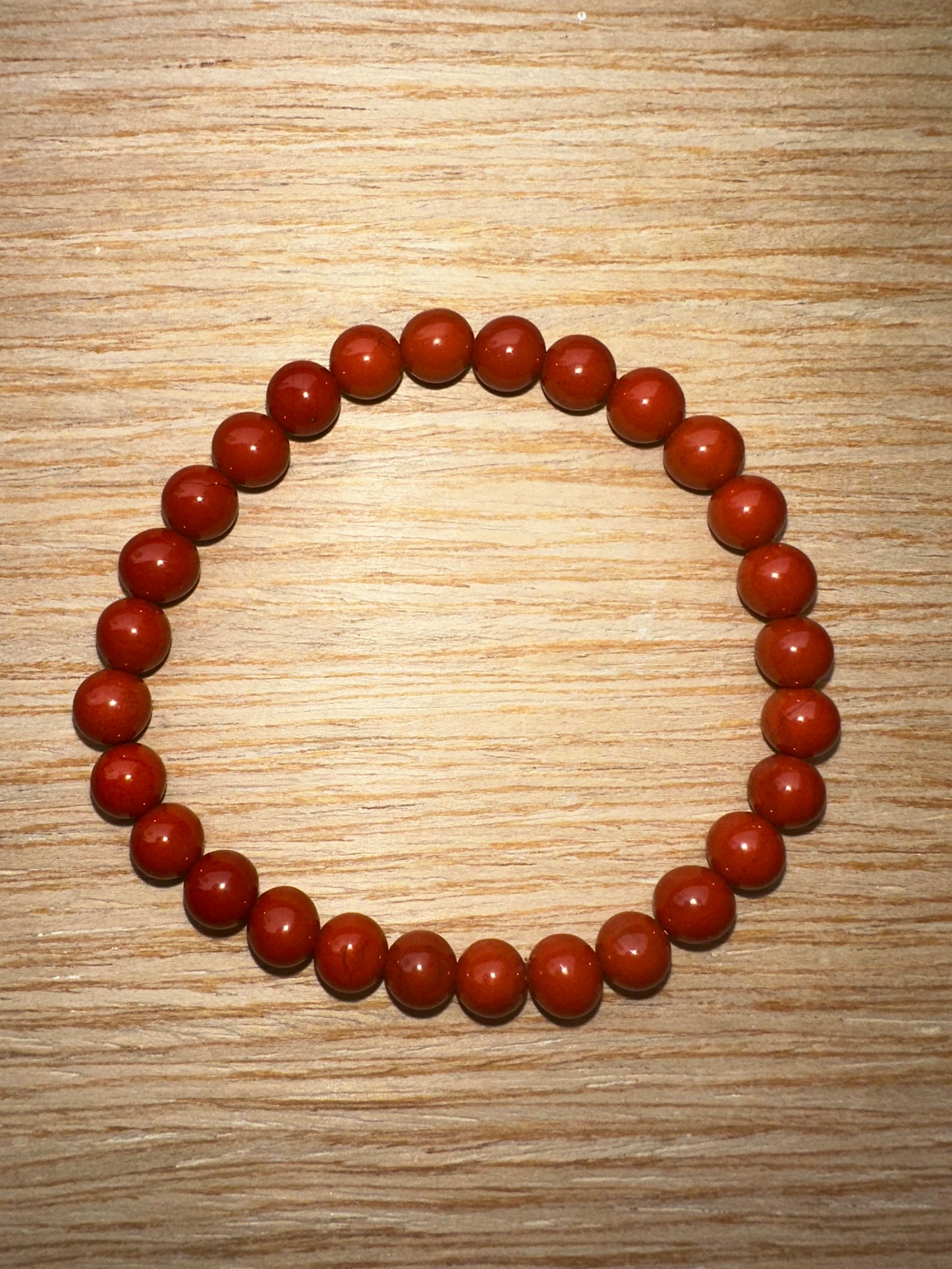 BRACCIALI DIASPRO ROSSO PERLINE 6mm