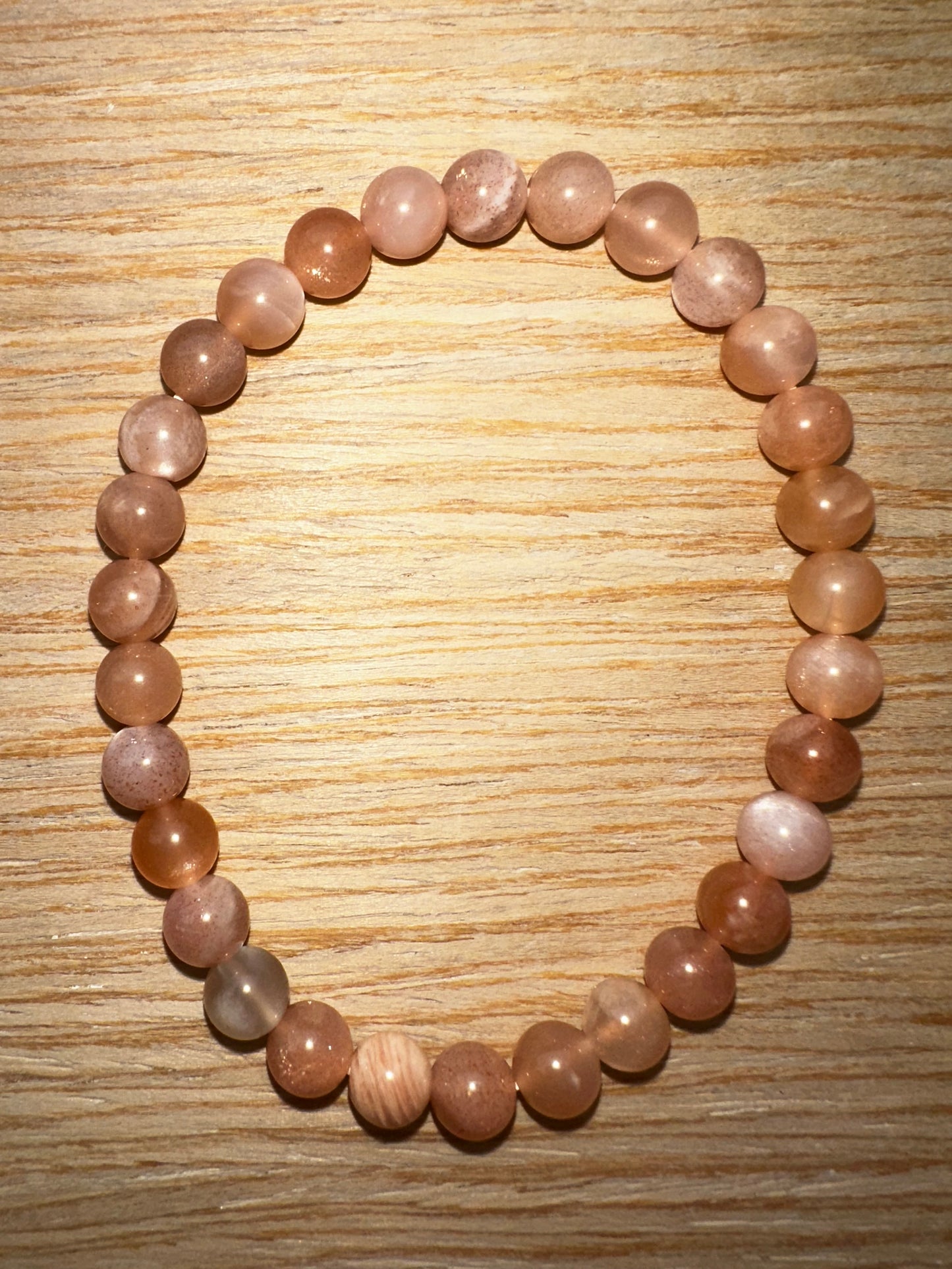 BRACCIALI PIETRA DI LUNA PESCA PERLINE 6mm