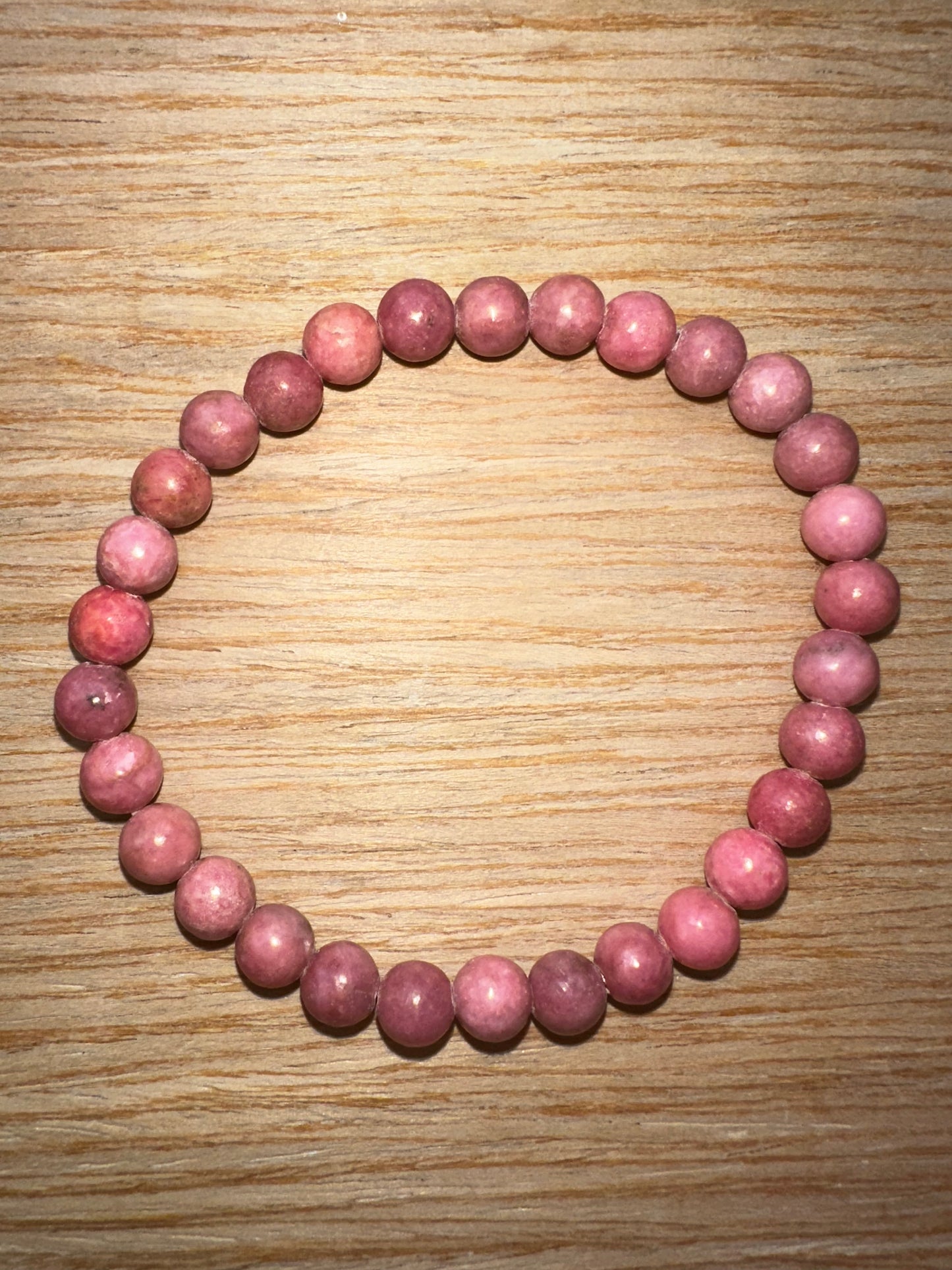 BRACCIALI RODONITE PERLINE 6mm