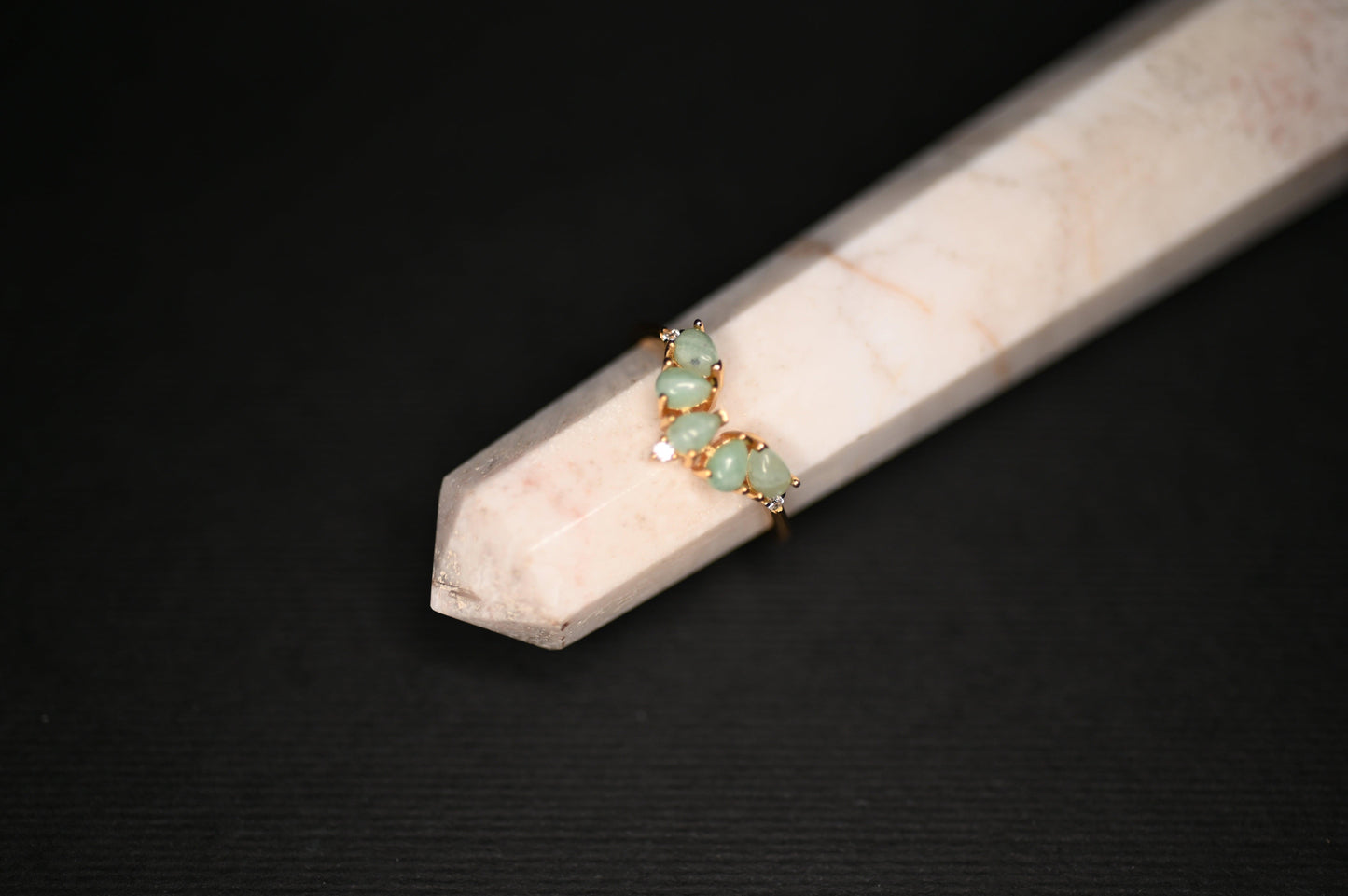 ANELLO AMAZZONITE"DIADEMA" - Manucrystals