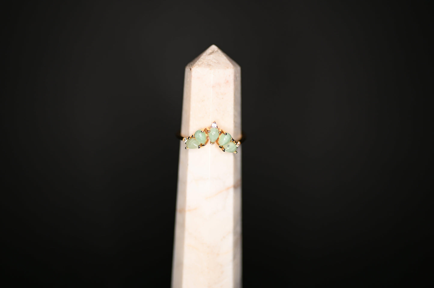ANELLO AMAZZONITE"DIADEMA" - Manucrystals