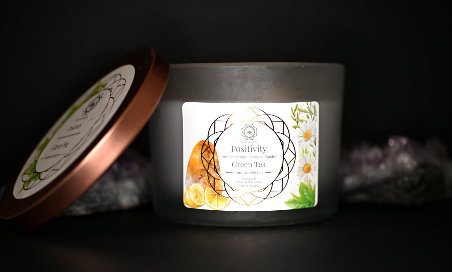CANDELA PER ATTRARRE POSITIVITA' - Manucrystals