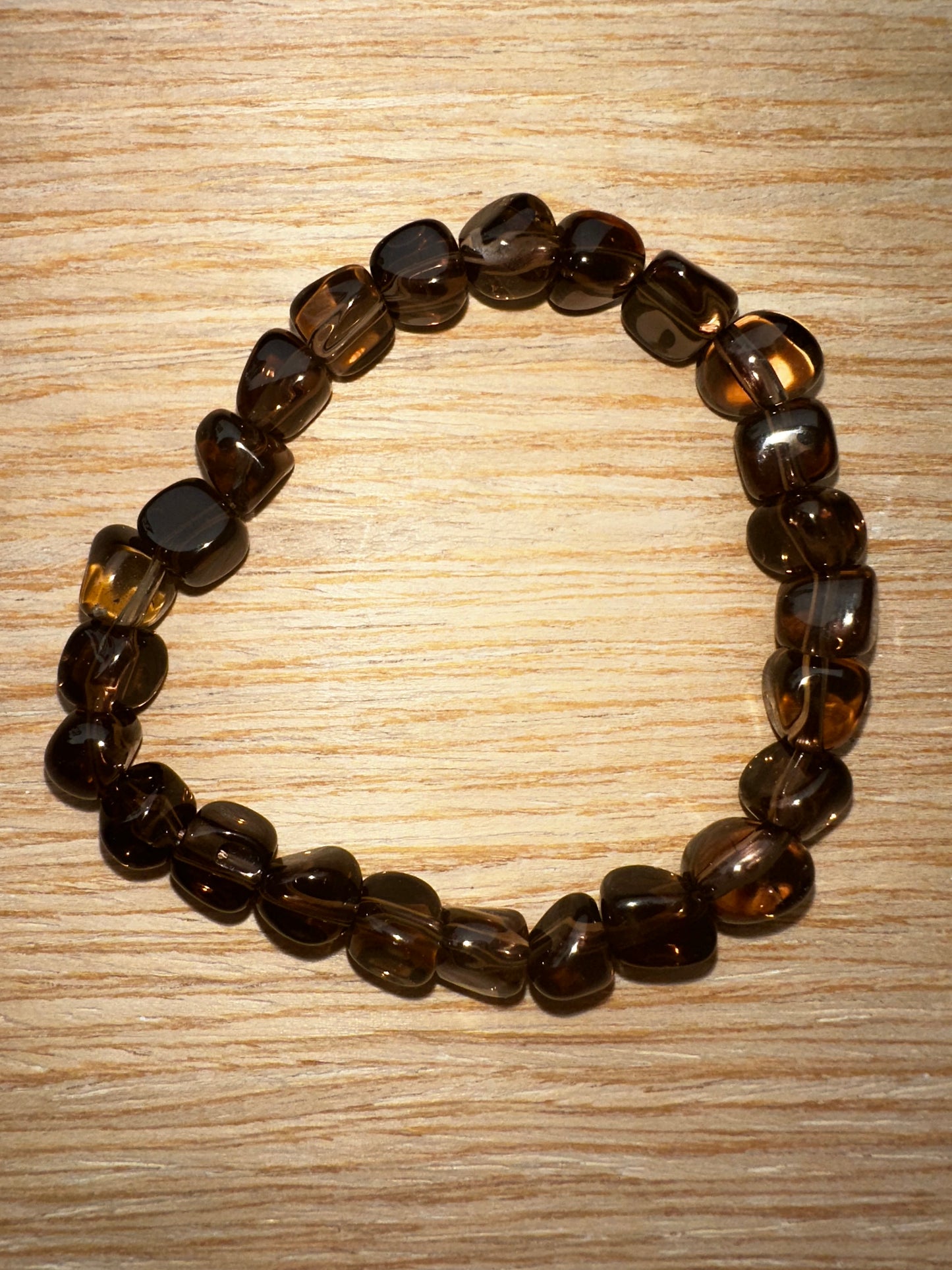 BRACCIALI BURATTATI QUARZO FUME'