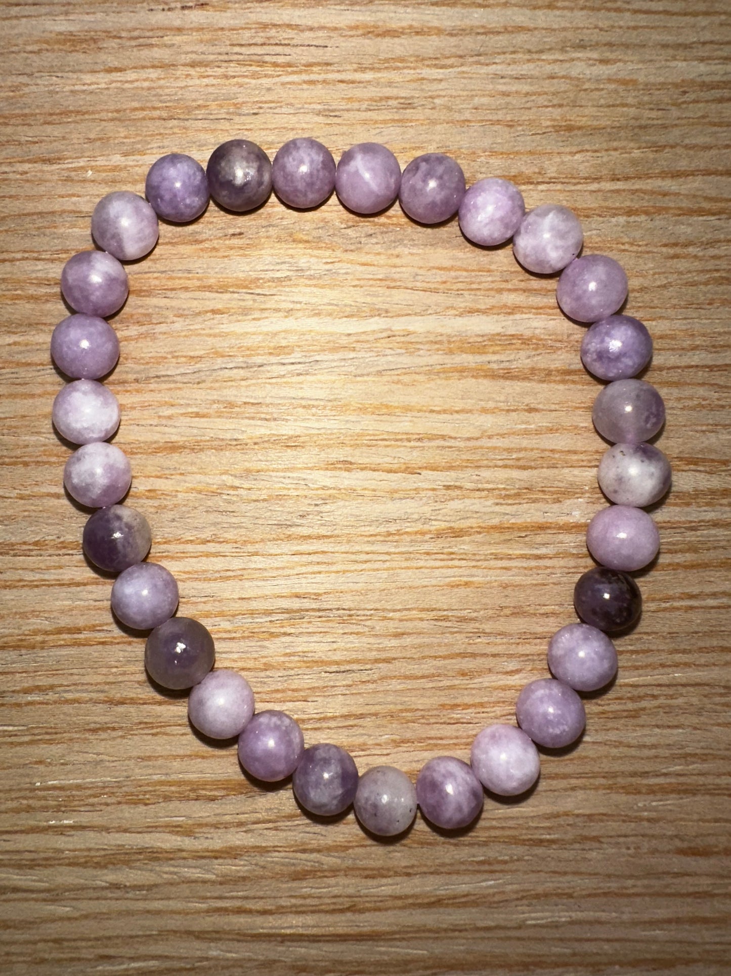 BRACCIALI LEPIDOLITE PERLINE 6mm