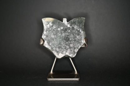 FARFALLE IN DRUSA DI AMETISTA SU STAND 9X10 CM - Manucrystals