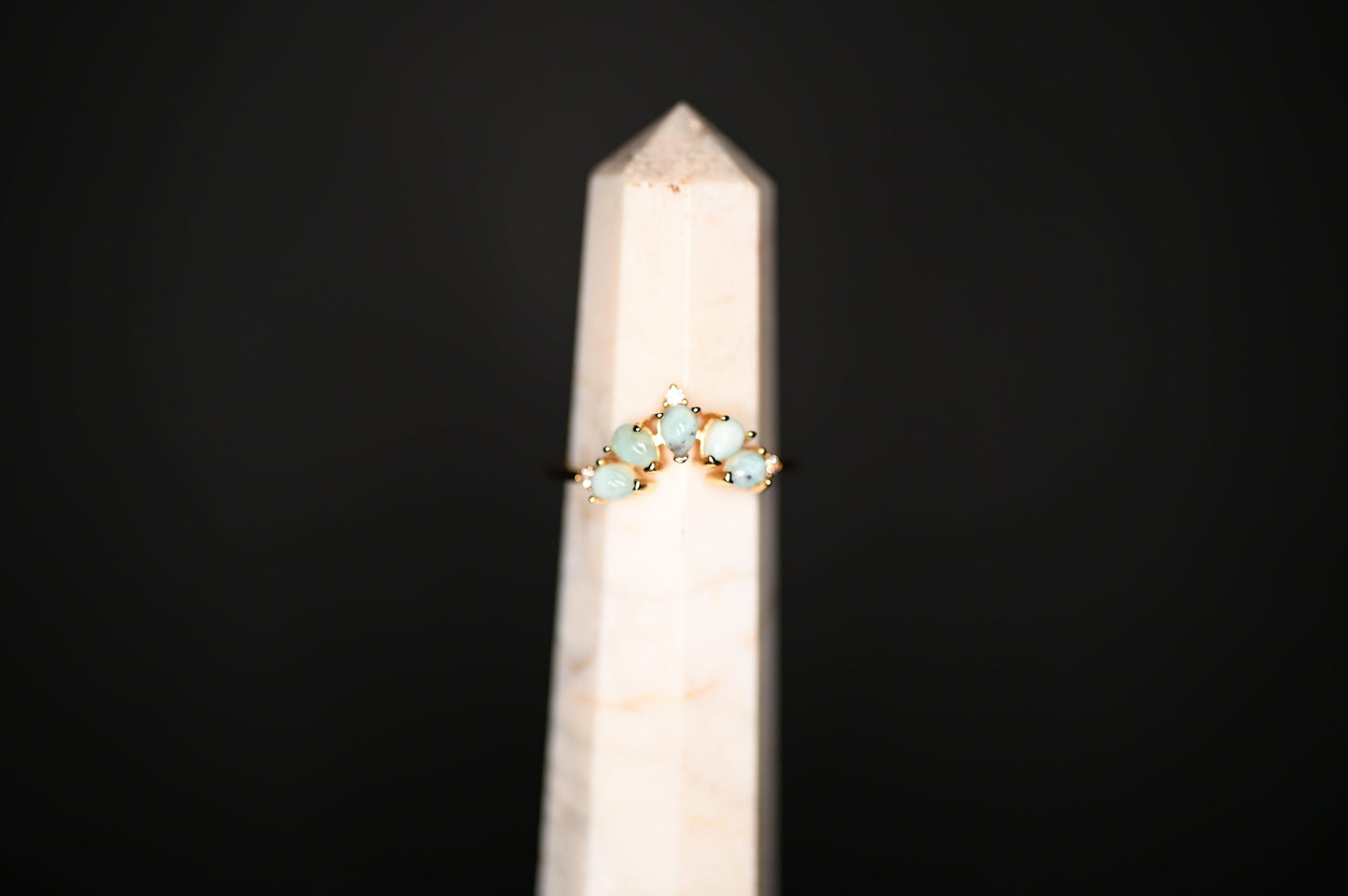 ANELLO LARIMAR"DIADEMA" - Manucrystals
