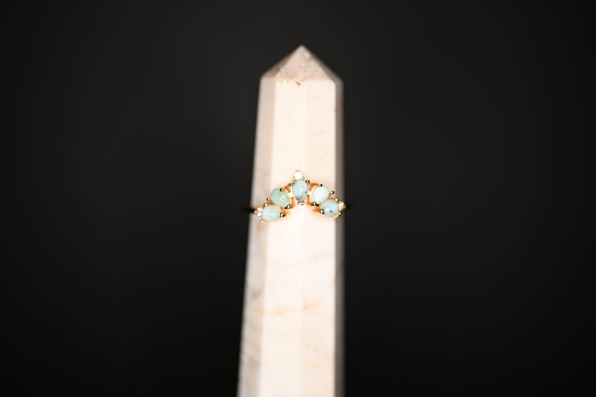 ANELLO LARIMAR"DIADEMA" - Manucrystals