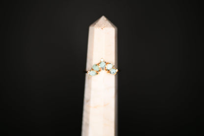 ANELLO LARIMAR"DIADEMA" - Manucrystals