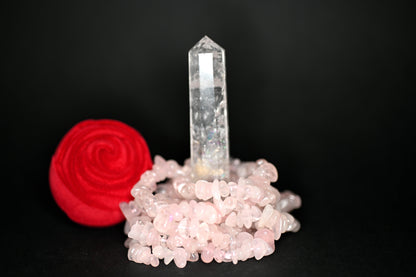 BRACCIALI CHIPS QUARZO ROSA - Manucrystals