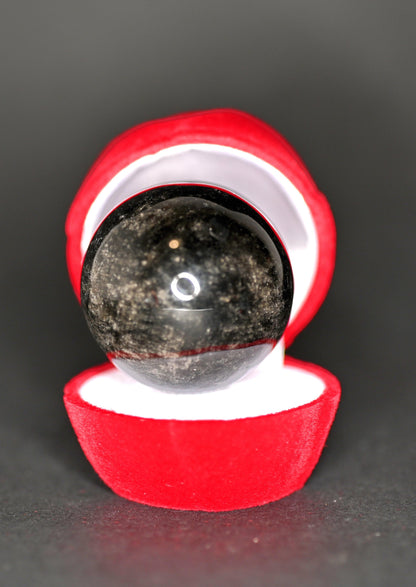 SFERA OSSIDIANA ARGENTATA 4CM - Manucrystals