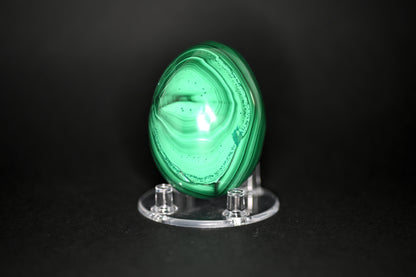 UOVA IN MALACHITE 500GR CON SUPPORTO - Manucrystals